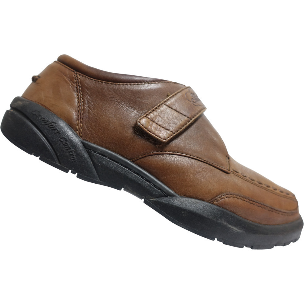 DR COMFORT Men Loafers Frank Brown 8W-US/7.5UK/41EU Wide Leather Slip-On Ortho